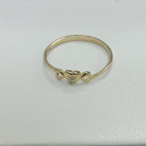 ANILLOS FIG CORAZON ORO 10K TALLA 8 0.9 GR (NUEVO)
