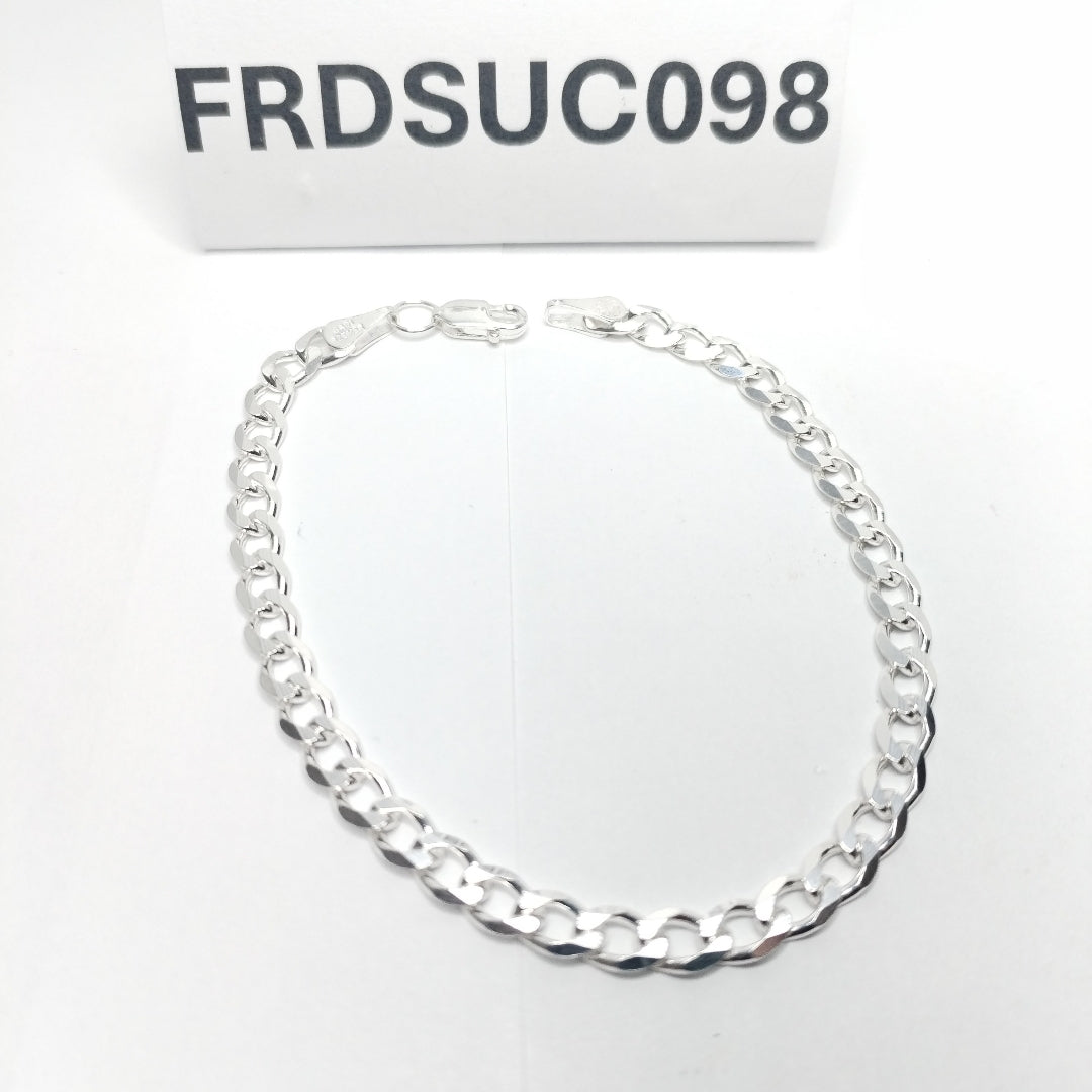 PULSERA BARBADA PLATA .925 18 CM 5.93 GR (NUEVO)