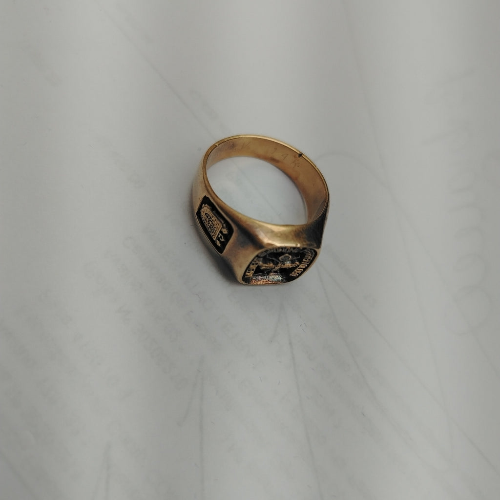 ANILLO DE GRADUACIÓN ORO 14 K 11 GRMS (SEMINUEVO)