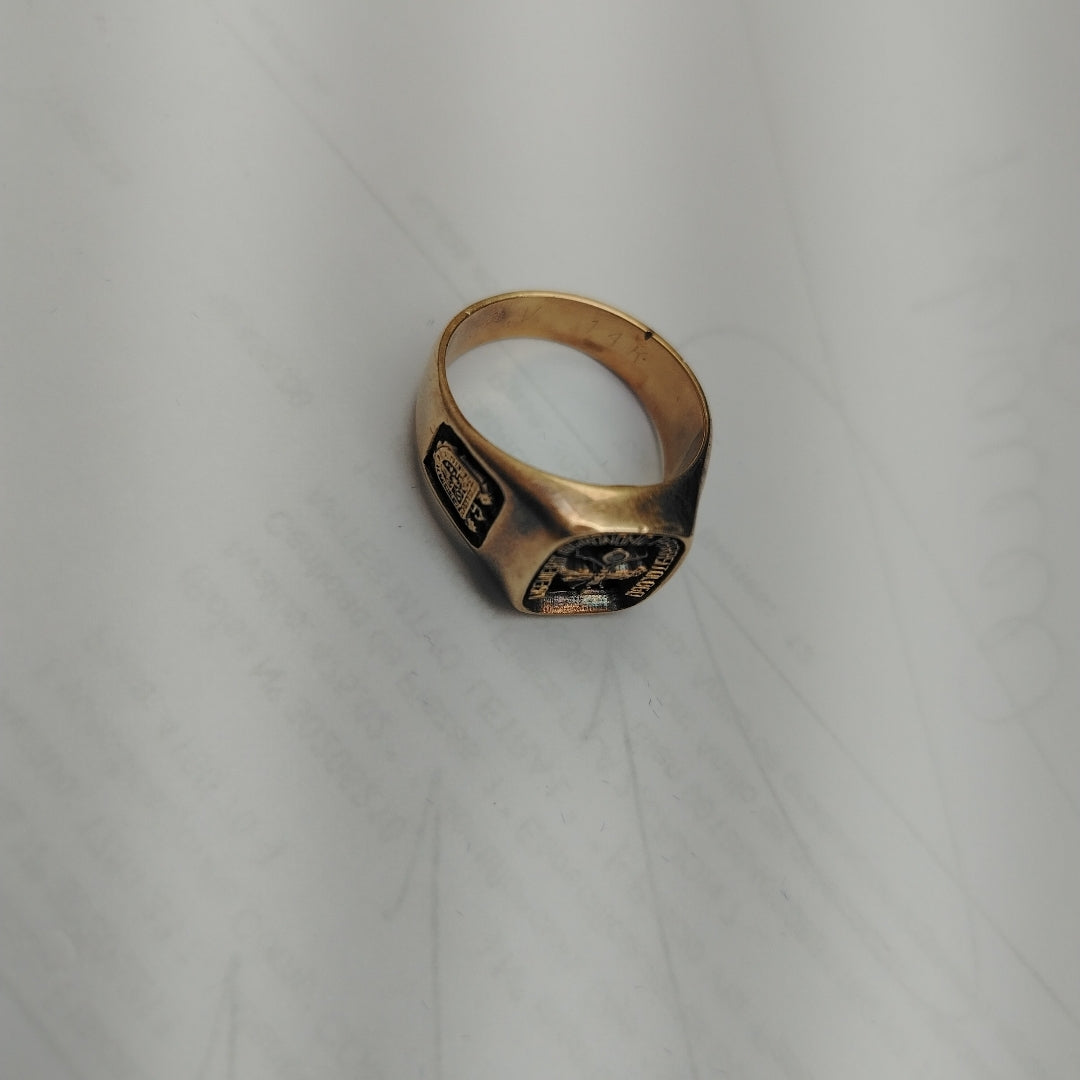 ANILLO DE GRADUACIÓN ORO 14 K 11 GRMS (SEMINUEVO)