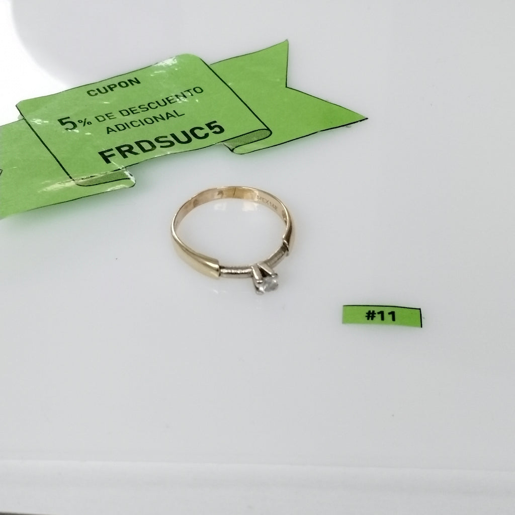 SOLITARIO ORO 14 K 3.1 GRMS (SEMINUEVO)