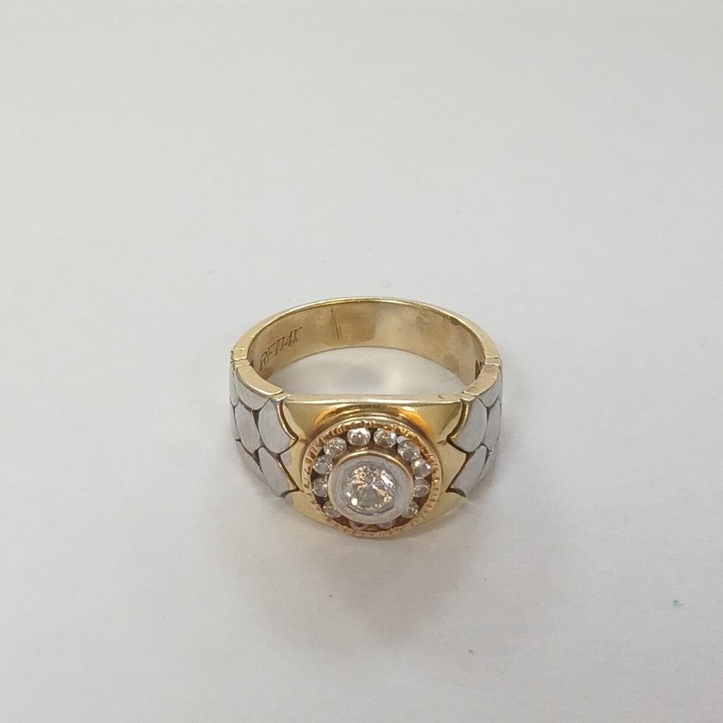 ANILLO ORO,ORO BLANCO 14 K 8,40 GRMS (SEMINUEVO)