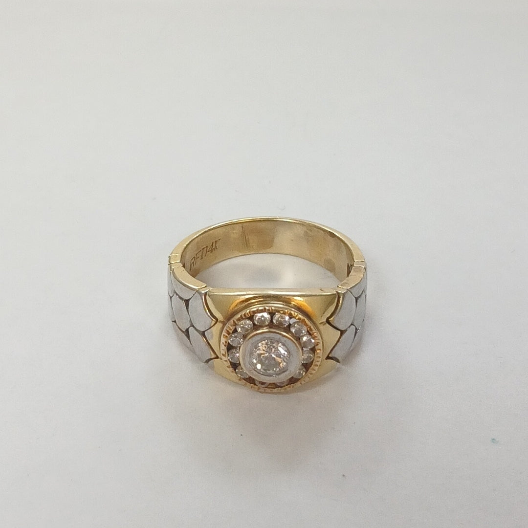 ANILLO ORO,ORO BLANCO 14 K 8,40 GRMS (SEMINUEVO)