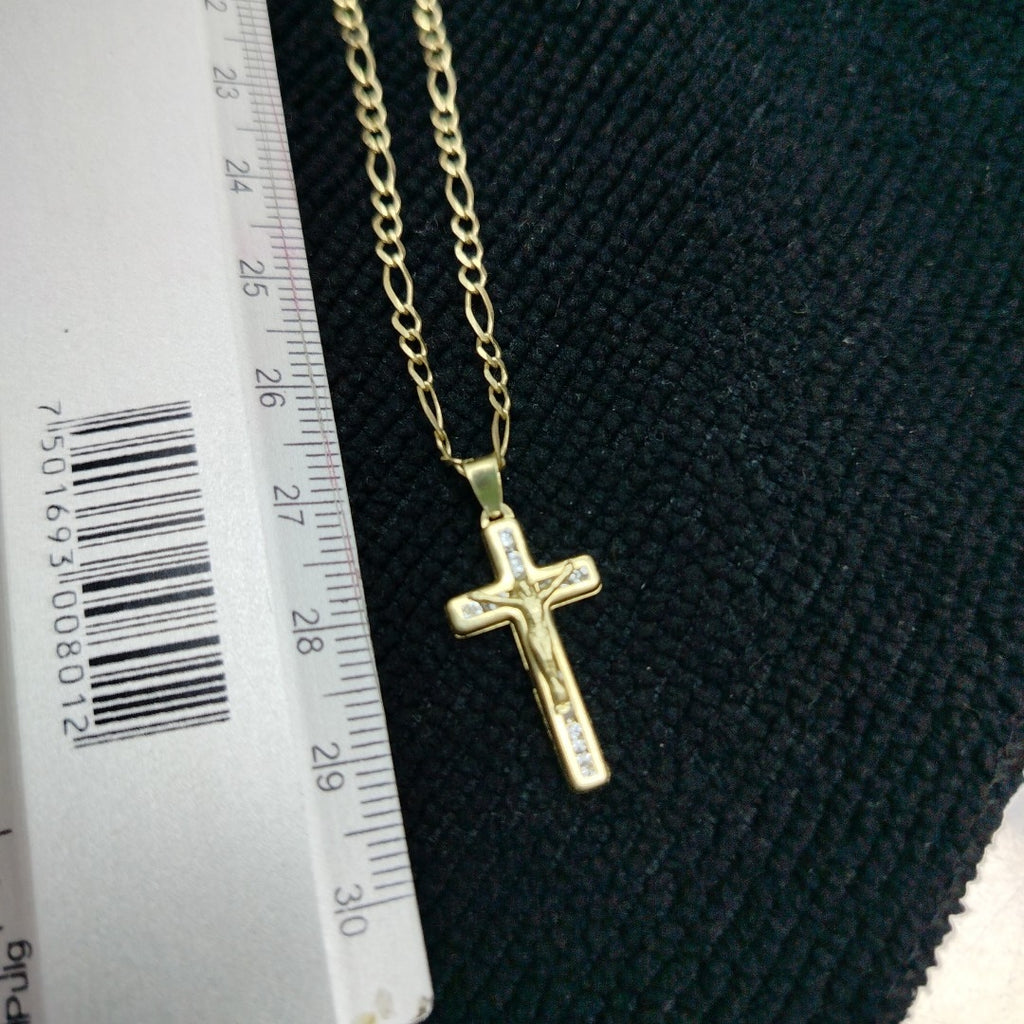 CADENA, CRUCIFIJO ORO 10 K 3.5 GRMS (SEMINUEVO)