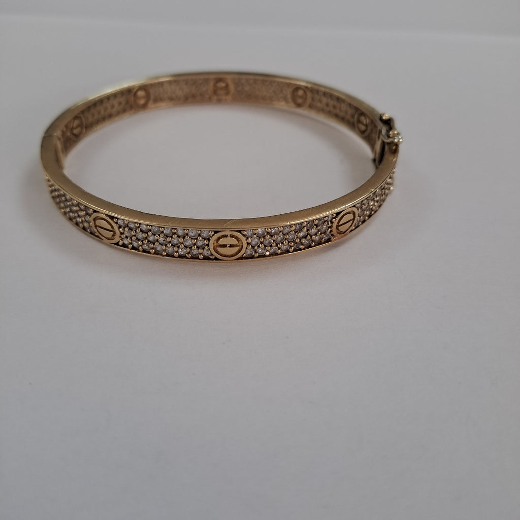 PULSERA RIGIDA ORO 10 K 21.9 GRMS (SEMINUEVO)
