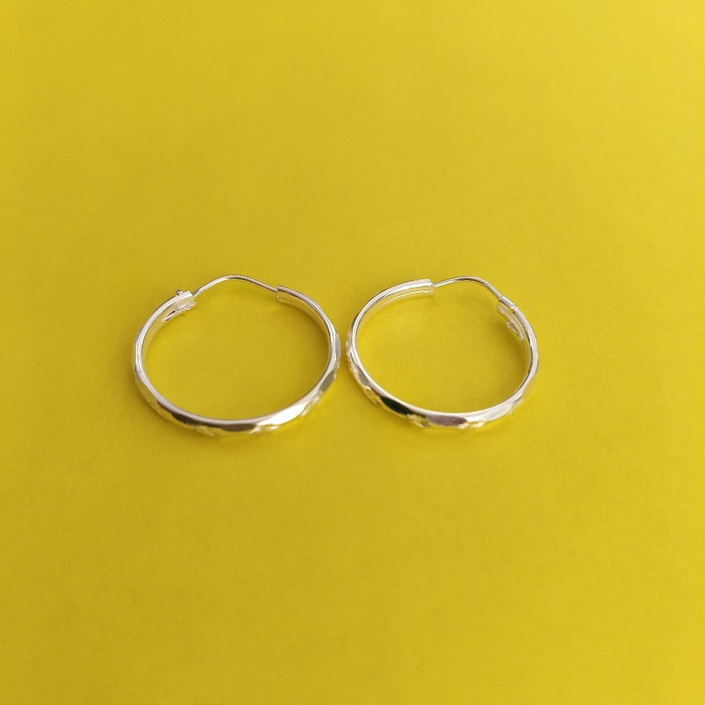 PAR ARRACADAS FACETADA PLATA .925 2.1 GR (NUEVO)