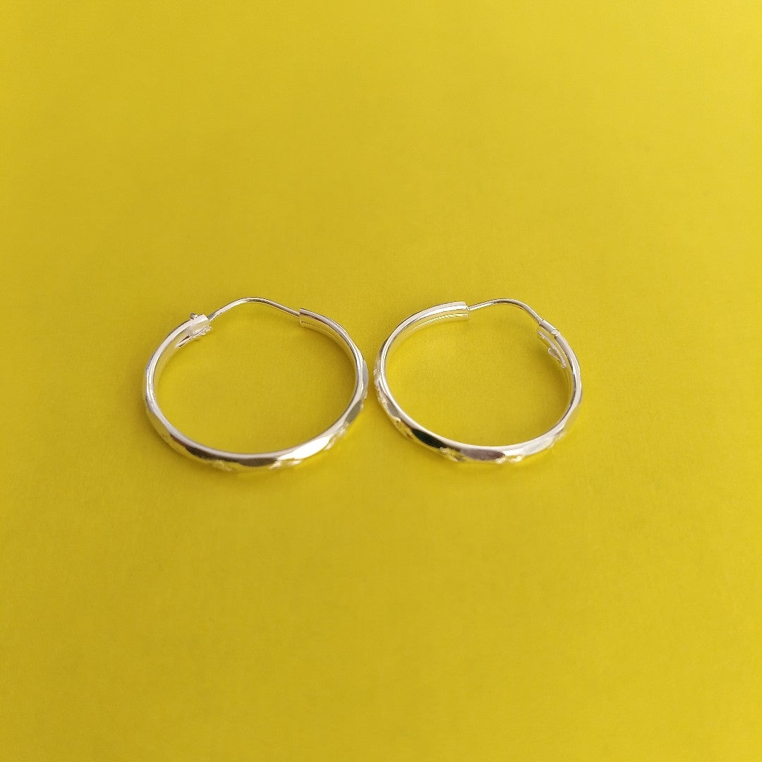 PAR ARRACADAS FACETADA PLATA .925 2.1 GR (NUEVO)