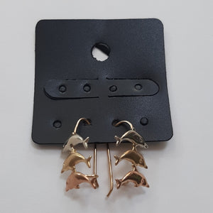 ARETES PAR ORO COMBINADO 10 K 1,50 GRMS (SEMINUEVO)