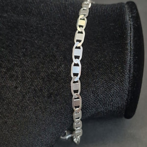 PULSERA TEJIDO ESPEJO PLATA .925 21 CM 7.3 GR (NUEVO)