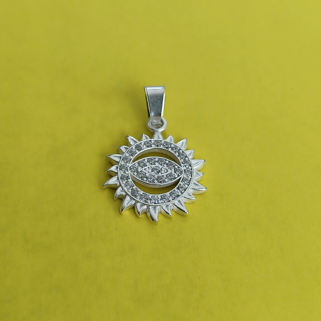 DIJE OJO MAGICO CON CIRCONIAS PLATA .925 2.1 GR (NUEVO)