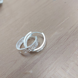 ARETES ARRACADAS GRECAS PLATA .925 4.23 GR (NUEVO)