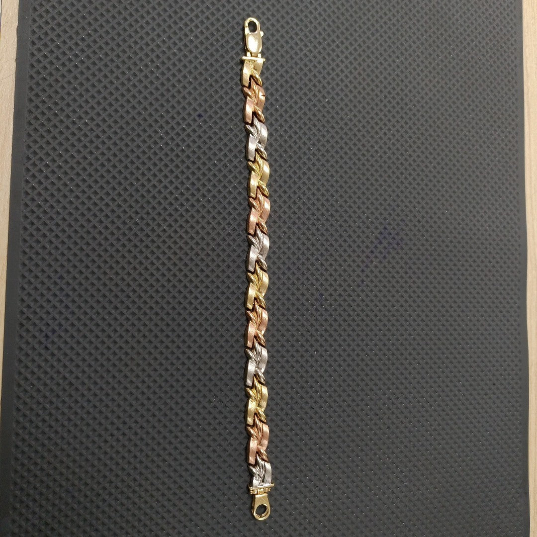 PULSERA ORO COMBINADO 10 K 12,00 GRMS (SEMINUEVO)