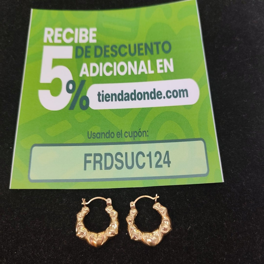 ARRACADAS PAR ORO 14 K 2.6 GRMS (SEMINUEVO)