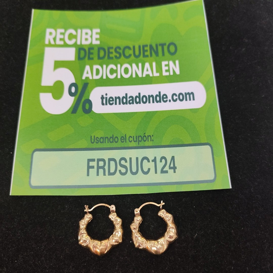 ARRACADAS PAR ORO 14 K 2.6 GRMS (SEMINUEVO)