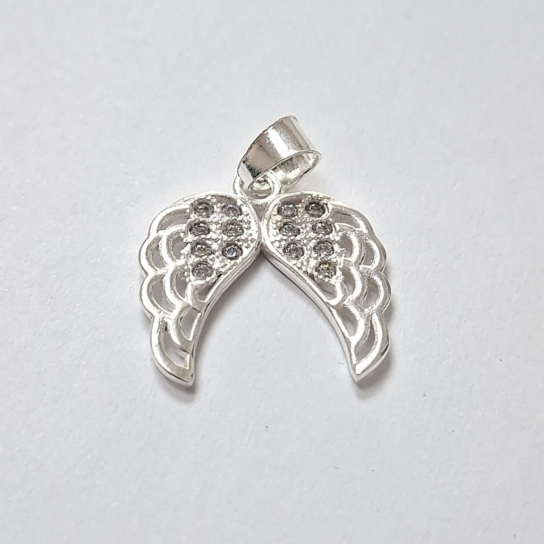DIJE ALAS C/CIRCONIAS PLATA .925 2.3 GR (NUEVO)