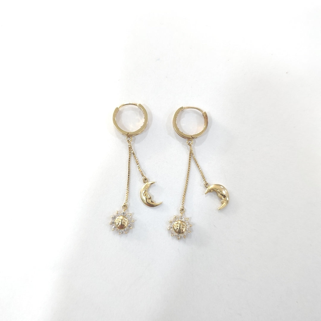 ARETES PAR ORO 14 K 3,00 GRMS (SEMINUEVO)