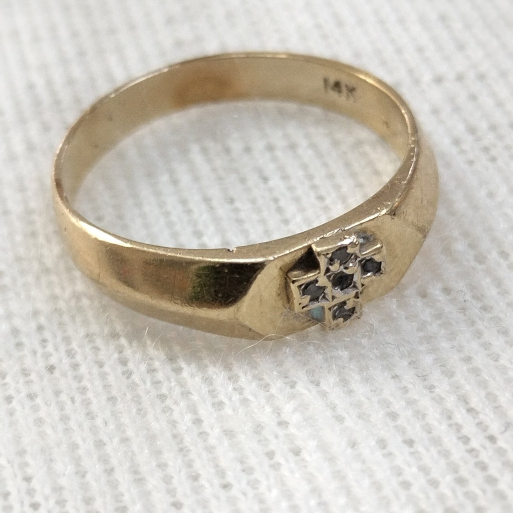 ANILLO ORO 14 K 4.6 GRMS (SEMINUEVO)