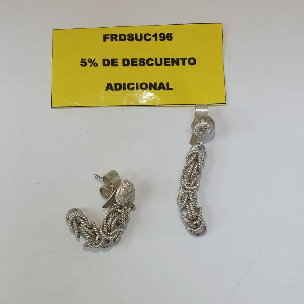 ARETES PAR PLATA 11,20 GRMS (SEMINUEVO)