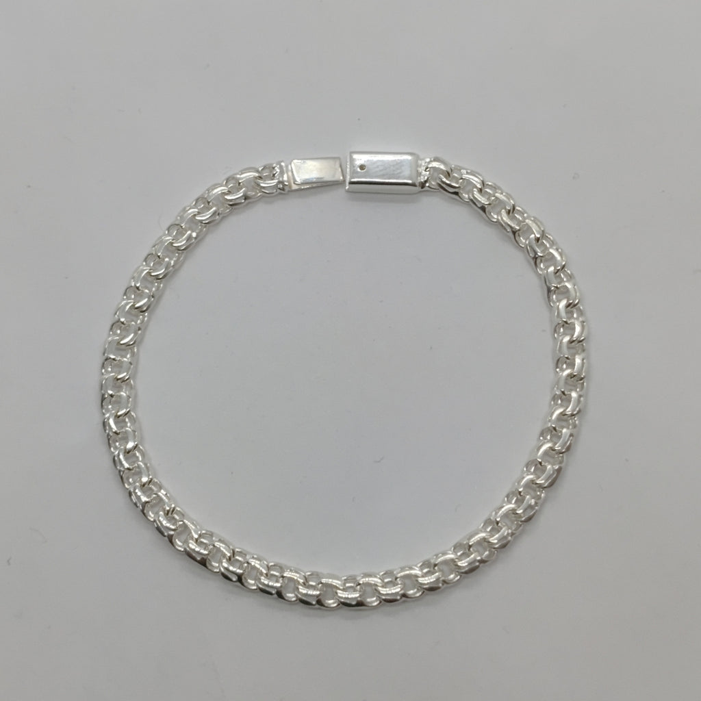 PULSERA TEJIDO CHINO PLATA .925 18 CM 7.6 GR (NUEVO)