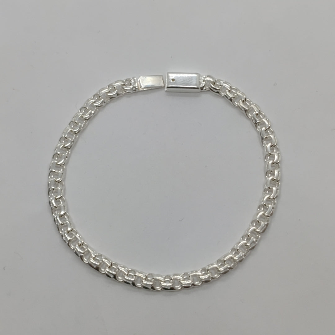 PULSERA TEJIDO CHINO PLATA .925 18 CM 7.6 GR (NUEVO)