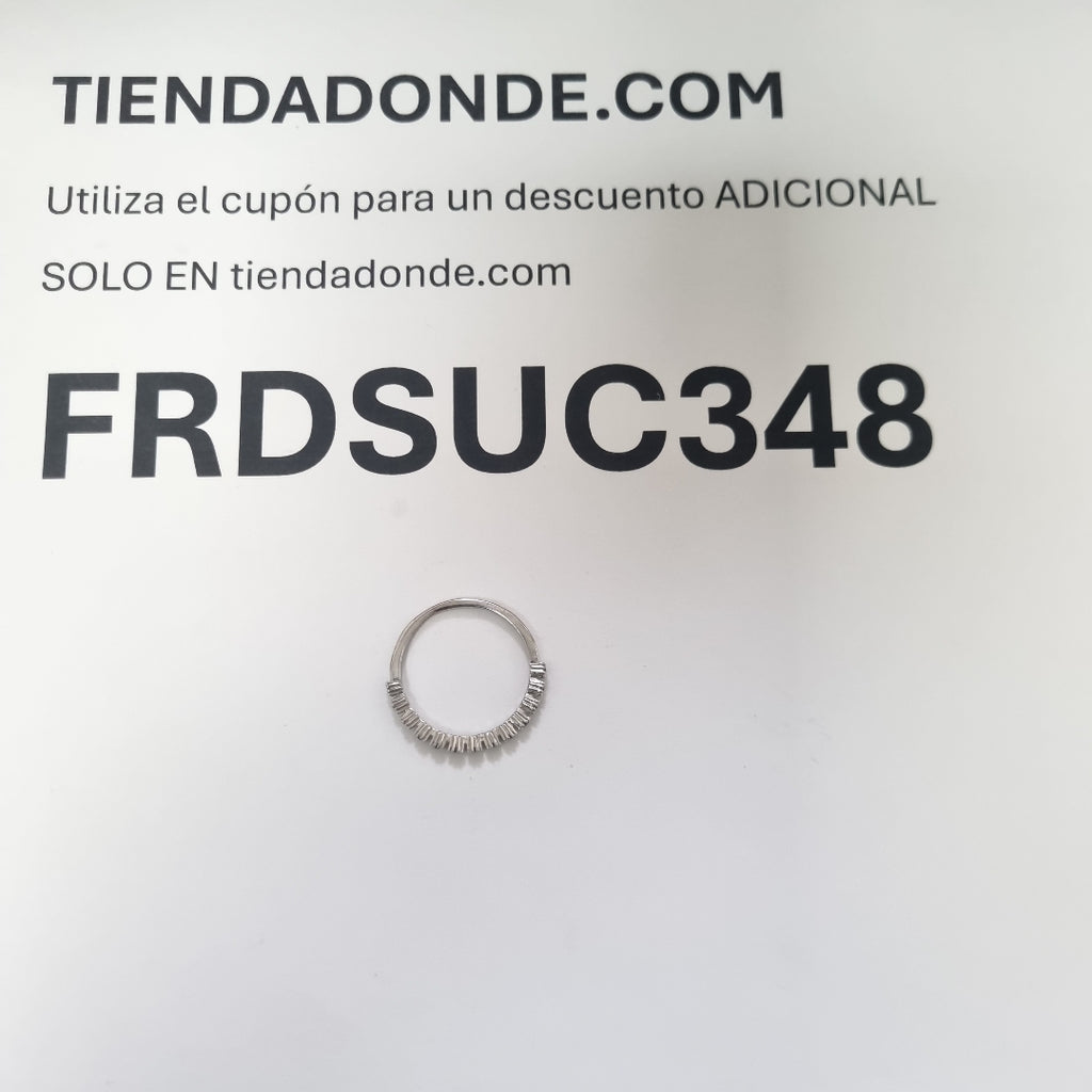 ANILLO ORO, ORO BLANCO 8 K 1.7 GRMS (SEMINUEVO)