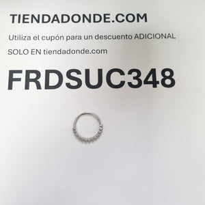 ANILLO ORO, ORO BLANCO 8 K 1.7 GRMS (SEMINUEVO)