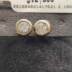ARETES PAR ORO BLANCO 14 K 2,10 GRMS (SEMINUEVO)