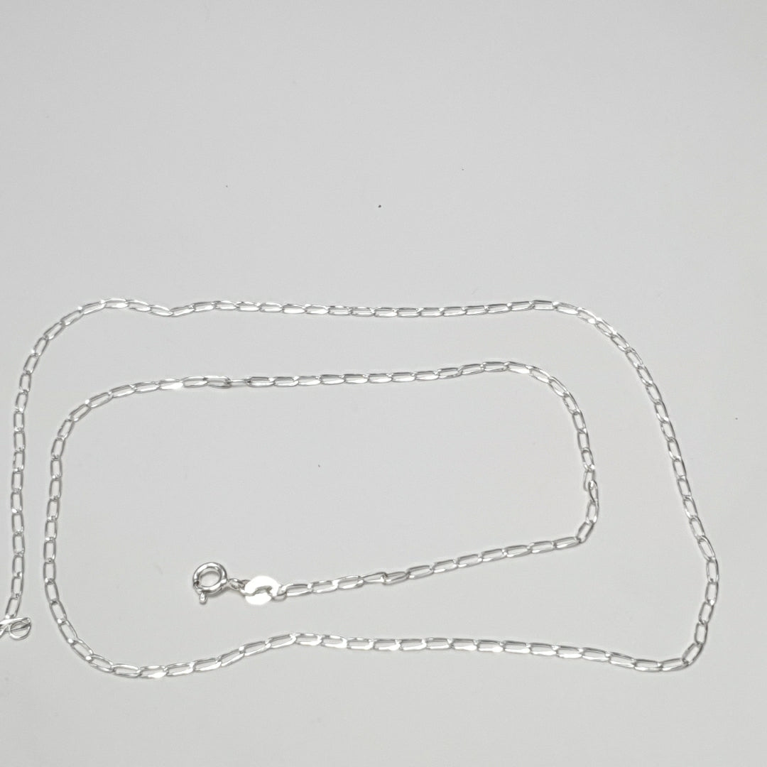 CADENA TEJIDO ESLABONES PLATA .925 60 CM 2.9 GR (NUEVO)