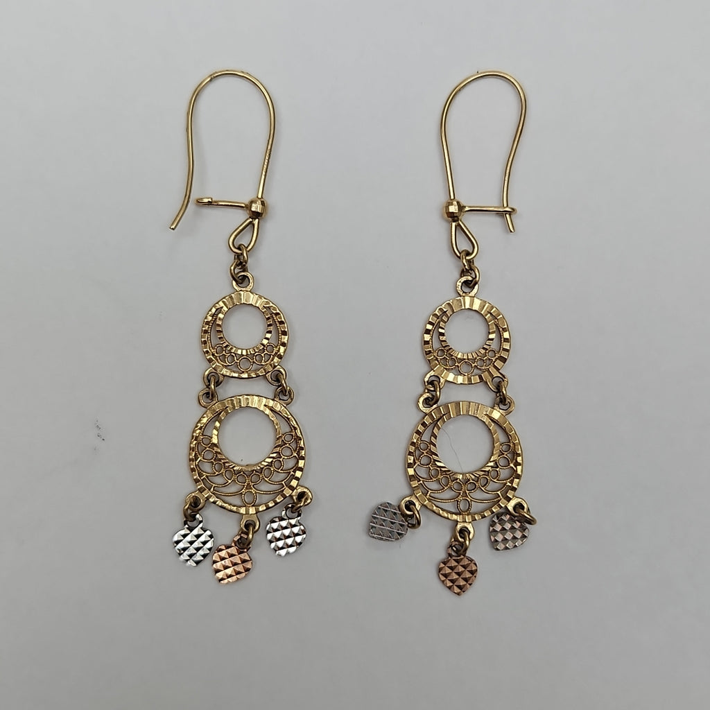 ARETES PAR ORO 14 K 3.6 GRMS (SEMINUEVO)