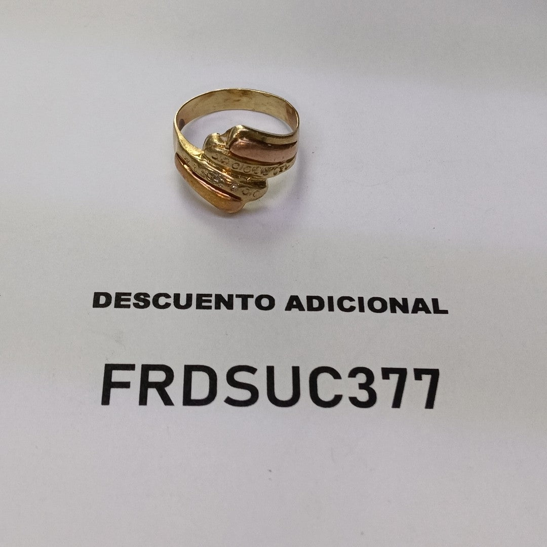 ANILLO ORO, ORO COMBINADO 14 K 4.5 GRMS (SEMINUEVO)