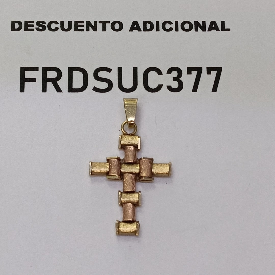 CRUZ, DIJE ORO 14 K 2 GRMS (SEMINUEVO)