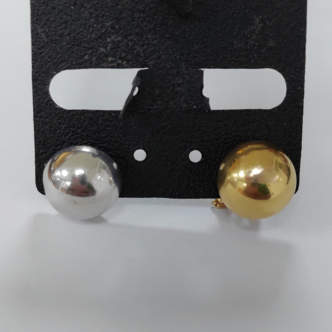 ARETES PAR ORO COMBINADO 14 K 3,80 GRMS (SEMINUEVO)