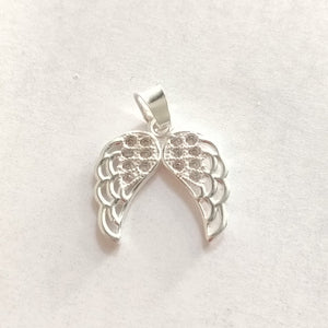 DIJE ALAS C/CIRCONIAS PLATA .925 2.3 GR (NUEVO)