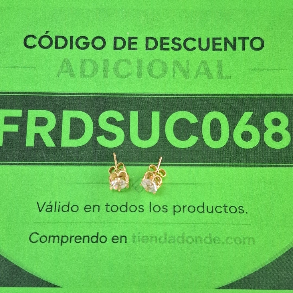 ARETES PAR ORO 14 K 1,60 GRMS (SEMINUEVO)