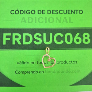 DIJES CORAZON C/CIRCONIA ORO 10K 1.3 GR (NUEVO)
