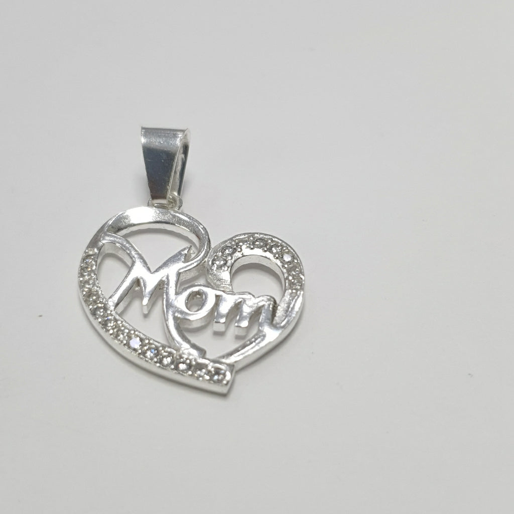 DIJE CORAZON C/CIRCONIAS PLATA .925 3.1 GR (NUEVO)