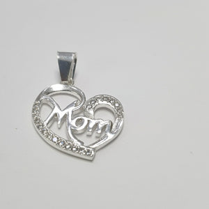 DIJE CORAZON C/CIRCONIAS PLATA .925 3.1 GR (NUEVO)