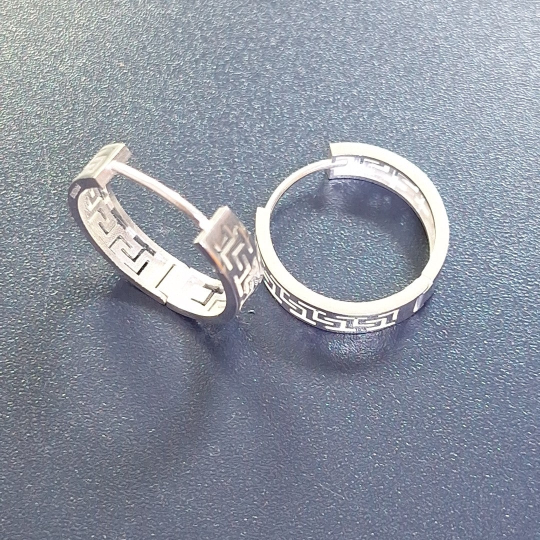 ARETES ARRACADAS GRECAS PLATA .925 4.13 GR (NUEVO)