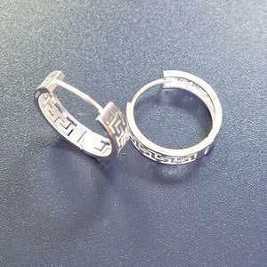 ARETES ARRACADAS GRECAS PLATA .925 4.13 GR (NUEVO)