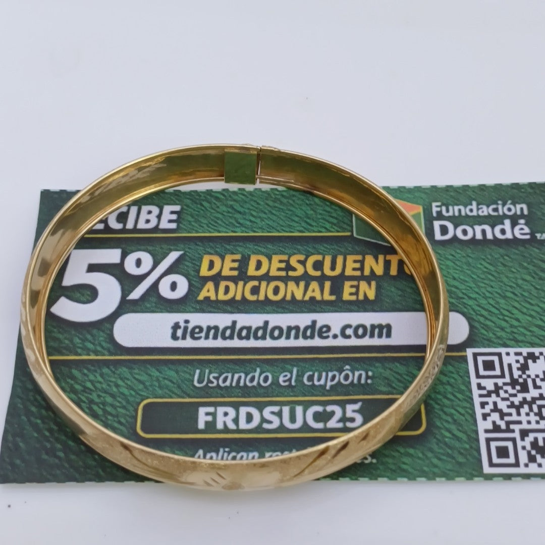PULSERA RIGIDA ORO 14 K 6.8 GRMS (SEMINUEVO)