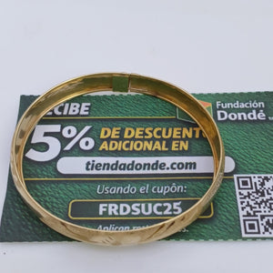PULSERA RIGIDA ORO 14 K 6.8 GRMS (SEMINUEVO)