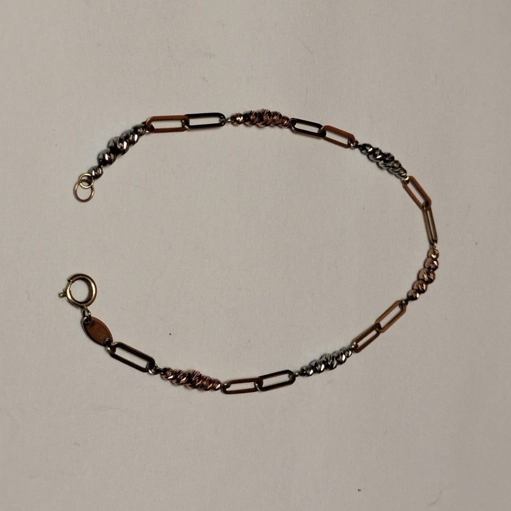 PULSERA ORO COMBINADO 10 K 1,90 GRMS (SEMINUEVO)