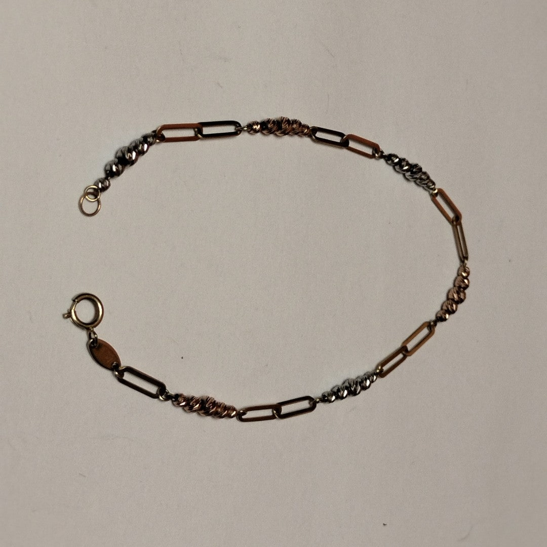 PULSERA ORO COMBINADO 10 K 1,90 GRMS (SEMINUEVO)