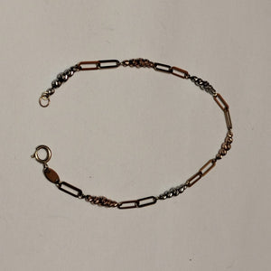 PULSERA ORO COMBINADO 10 K 1,90 GRMS (SEMINUEVO)