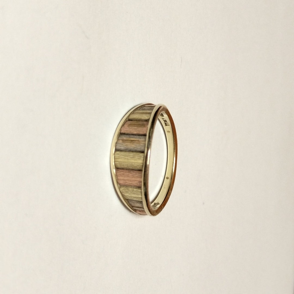 ANILLO ORO COMBINADO 14 K 3,10 GRMS (SEMINUEVO)