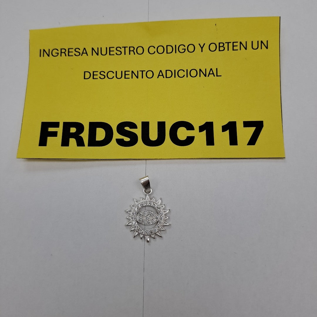 DIJE OJO MAGICO CON CIRCONIAS PLATA .925 2 GR (NUEVO)