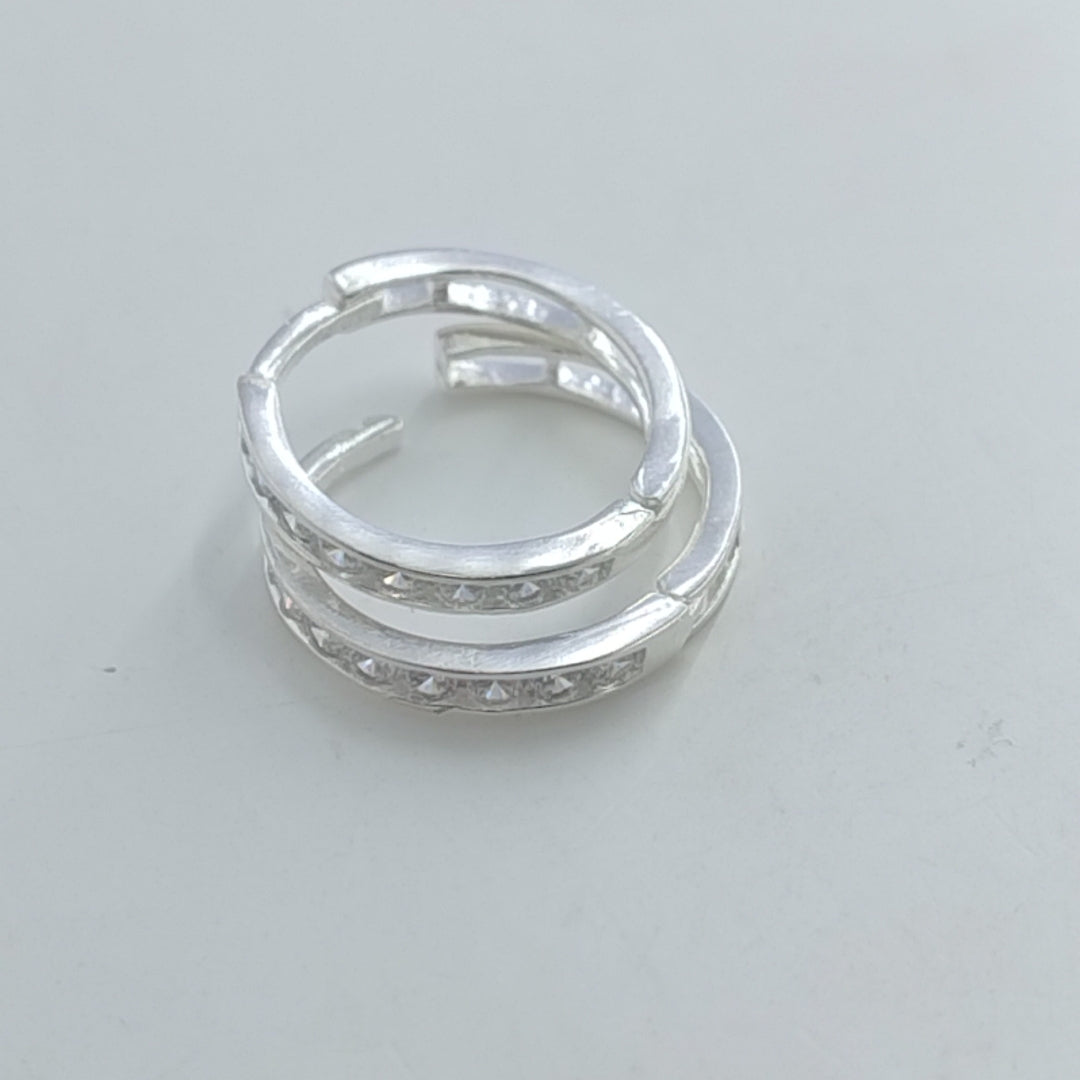 ARRACADAS C/CIRCONIAS PLATA .925 2.1 GR (NUEVO)