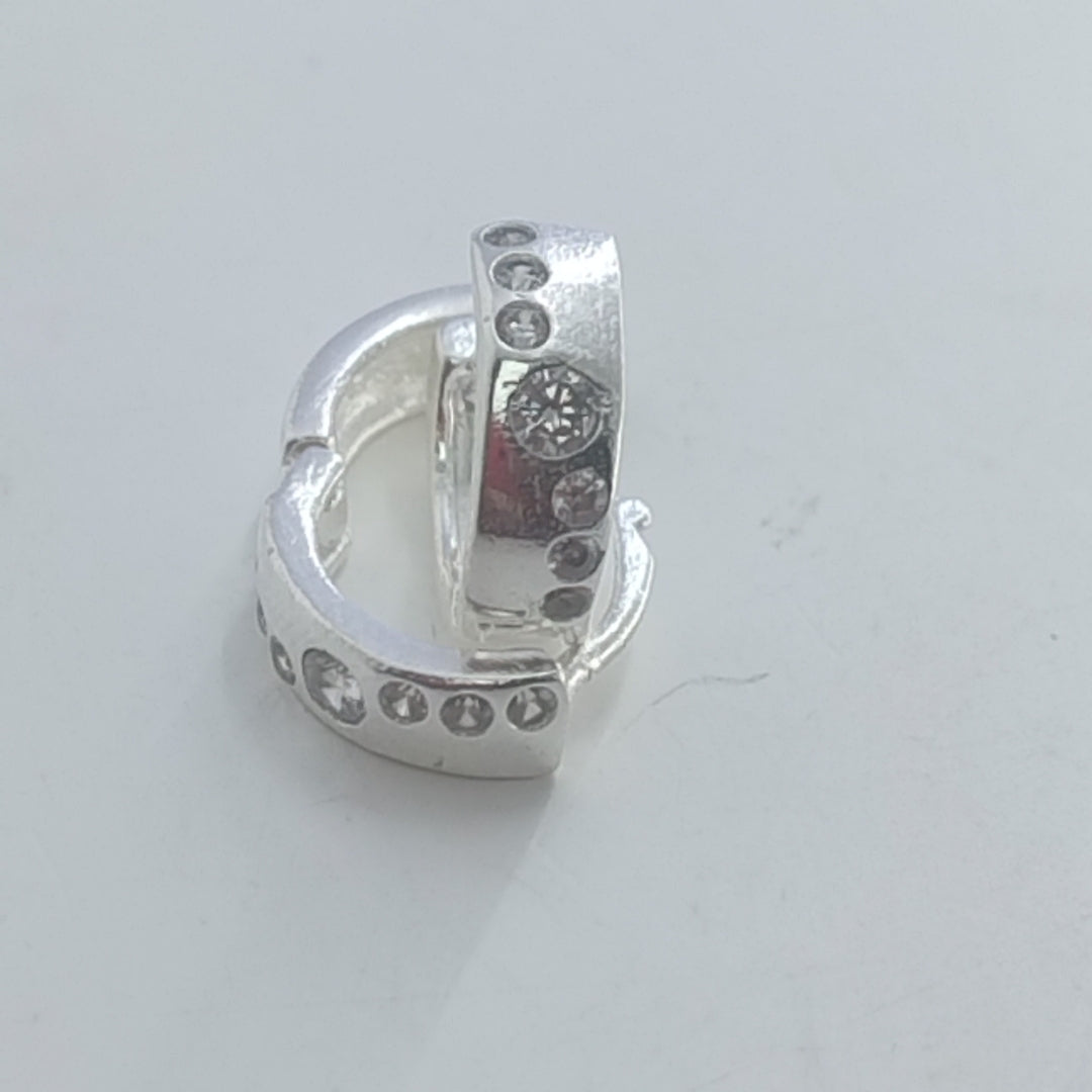 ARRACADAS C/CIRCONIAS PLATA .925 2.4 GR (NUEVO)