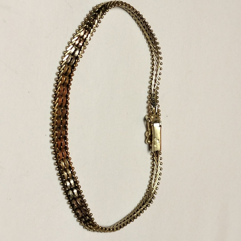 PULSERA ORO COMBINADO 14 K 7,90 GRMS (SEMINUEVO)
