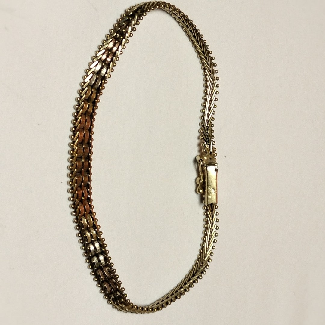 PULSERA ORO COMBINADO 14 K 7,90 GRMS (SEMINUEVO)